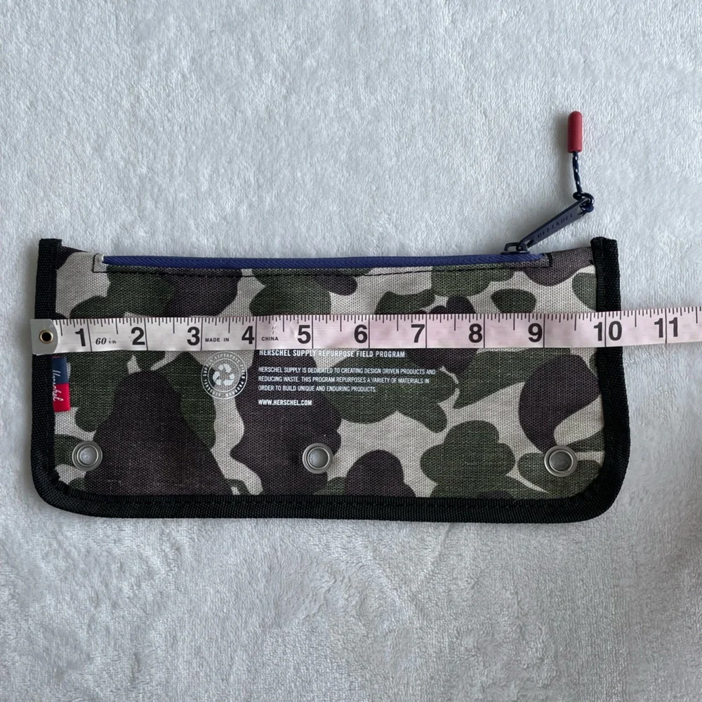 Herschel supply multi camouflage zipper pencil pouch